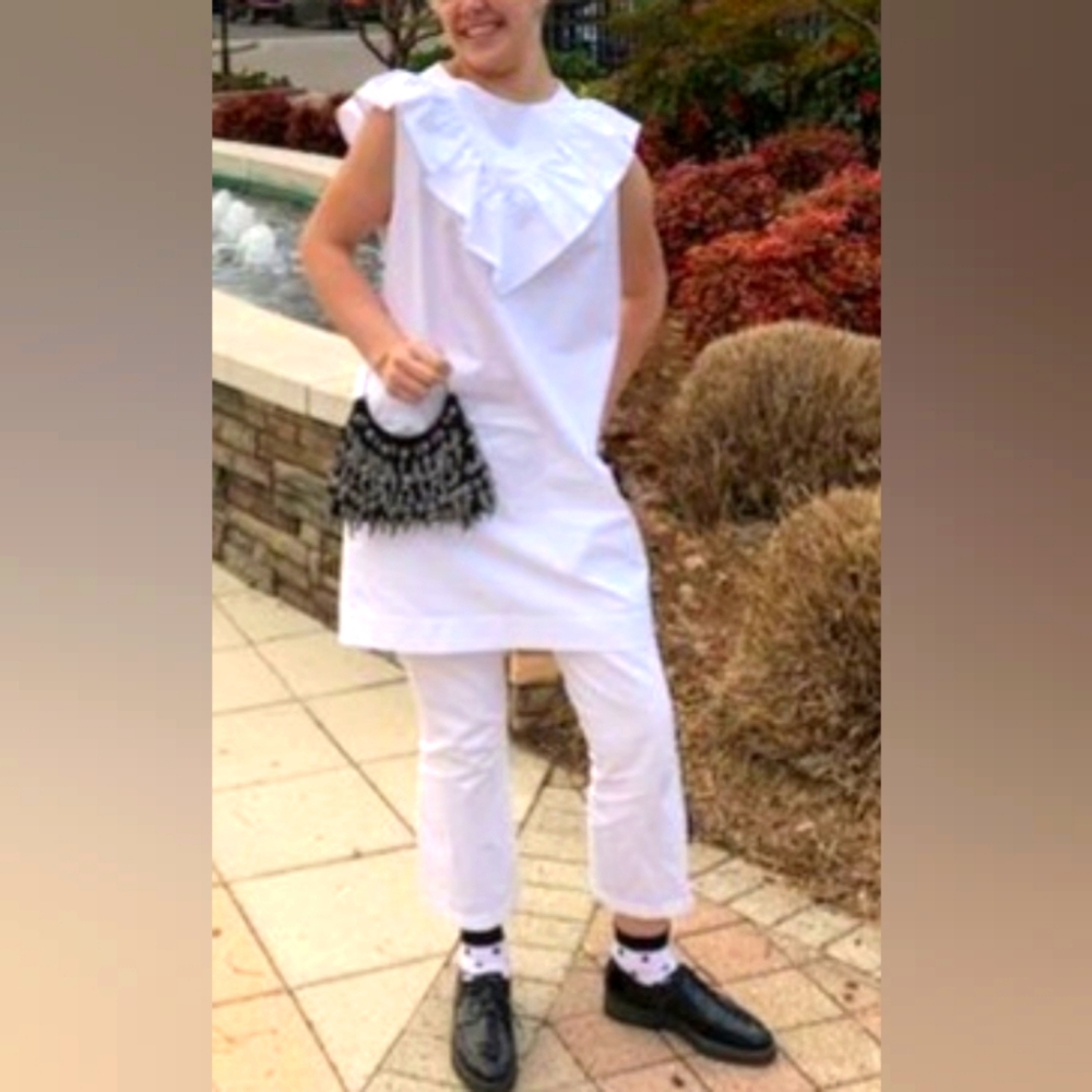The Row White Cropped Pants Size M